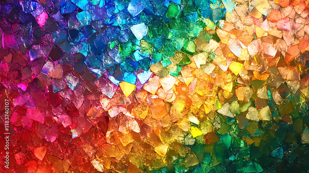 Poster holographic foil texture with a spectrum of colors