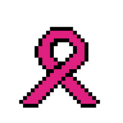 Pixel Art Pink Ribbon