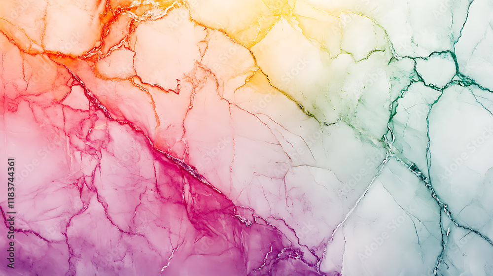 Poster Multi color vines marble texture or abstract background, onyx marble in multi color vines glass effect texture feels natural figure natural marble