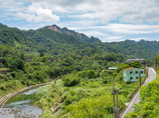 Daytime view of landscape of Shifen District