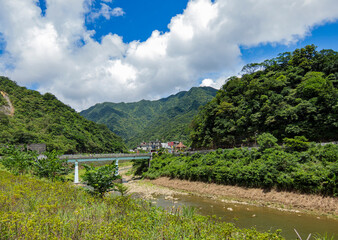 Fototapeta premium Daytime view of landscape of Shifen District