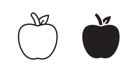 Apple icon set vector graphics designs