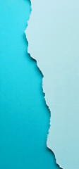 Bright blue torn paper with smooth texture
