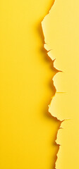 Yellow torn paper with bright textured surface