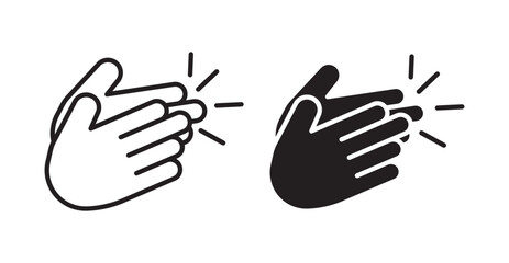 Clapping hands icon set vector graphics designs