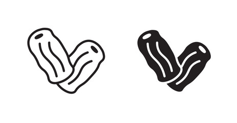 Dry fruit icon set vector graphics designs