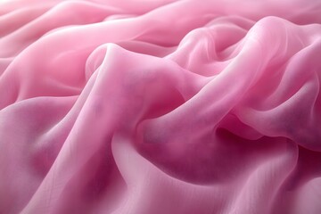 Elegant Waves of Delicate Pink Fabric for Design and Texture Backgrounds