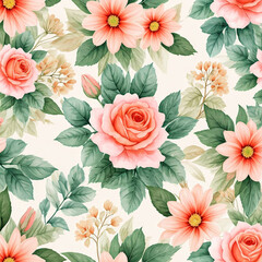 A soft wildflower with light green leaves and slender stems. Delicate pastel tones with sharp details and soft lighting. Perfect for textile design.