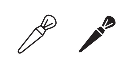 Makeup brush icon set vector graphics designs