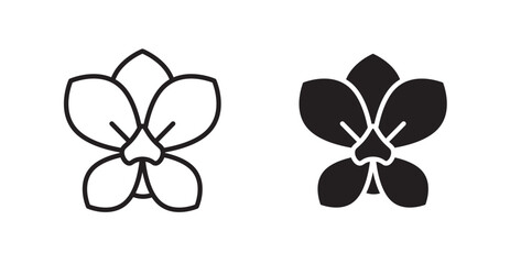 Moth orchid icon set vector graphics designs © ramsey