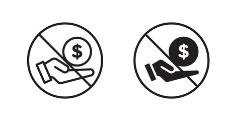 No money sign vector set vector graphics designs