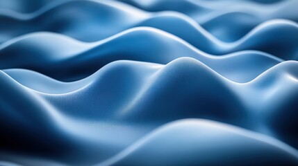 Obraz premium Abstract Blue Waves: A Serene Digital Landscape