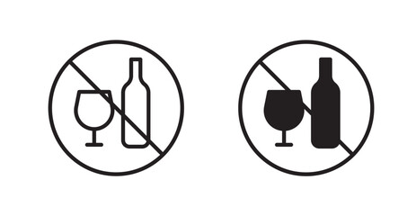 No wine sign vector set vector graphics designs