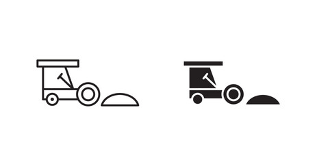 Road construction signs set vector graphics designs