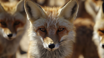 Obraz premium Close-up portrait of a desert fox