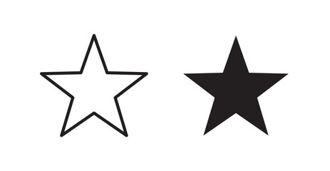 Star icon set vector graphics designs