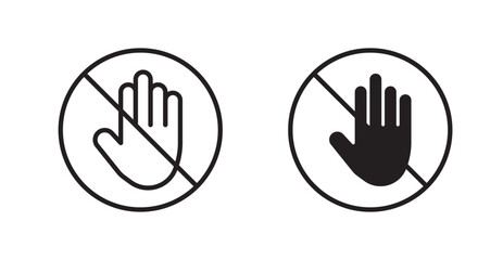 Stop signs set vector graphics designs