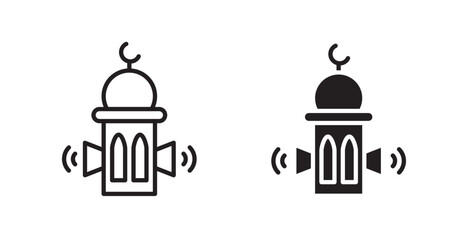 Takbir icon set vector graphics designs