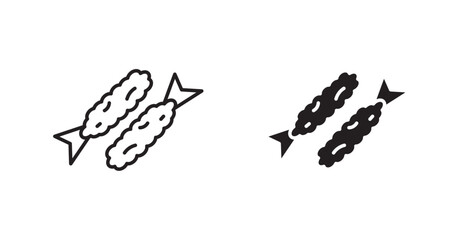 Tempura icon set vector graphics designs