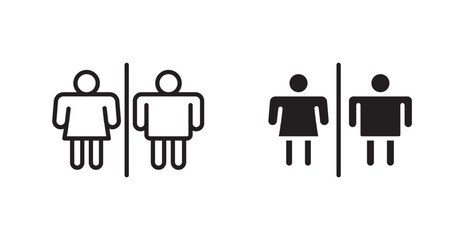 Toilet icon set vector graphics designs