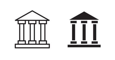 University icon set vector graphics designs