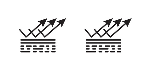 Wrinkles face reflection icon set vector graphics designs