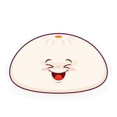steamed buns playful face cartoon cute