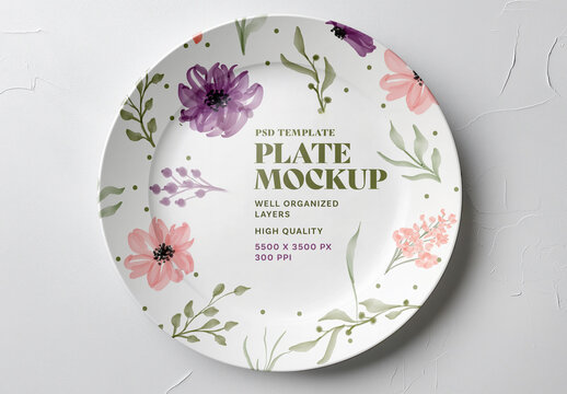 Plate Mockup for Creative Design and Branding Projects