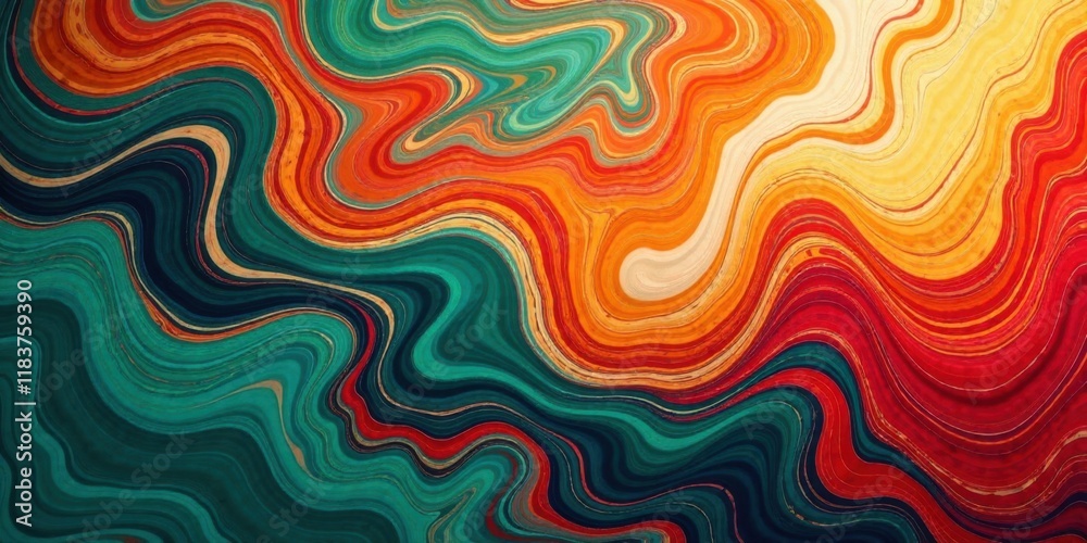 Poster abstract swirling hues a vibrant texture of intertwined colors and rhythmic waves
