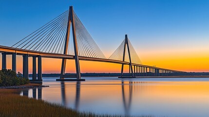 Fototapeta premium Scenic Sunset over the Bridge
