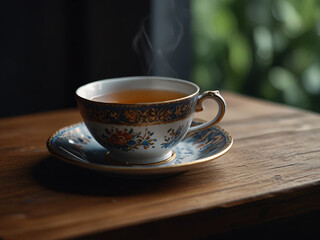 Obraz premium A beautifully designed cup of tea, exuding elegance and warmth.