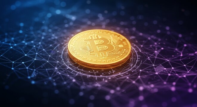 Bitcoin Cash (BCH) Glowing in the Center of a Digital Network