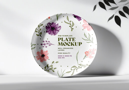 Plate Mockup for Creative Design and Branding Projects