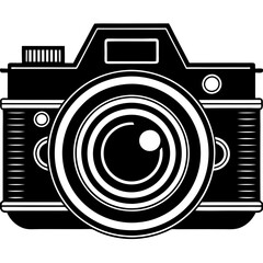 Vintage Camera Vector Illustration - Decorative Retro Emblem Design