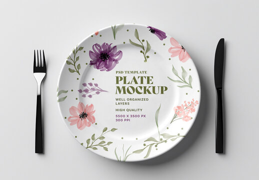 Plate Mockup for Creative Design and Branding Projects
