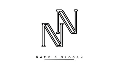 NN Abstract Letters Logo Monogram