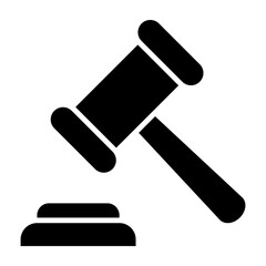 Court Gavel Glyph Icon Design