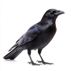 Fototapeta premium Crow isolated on white background. 