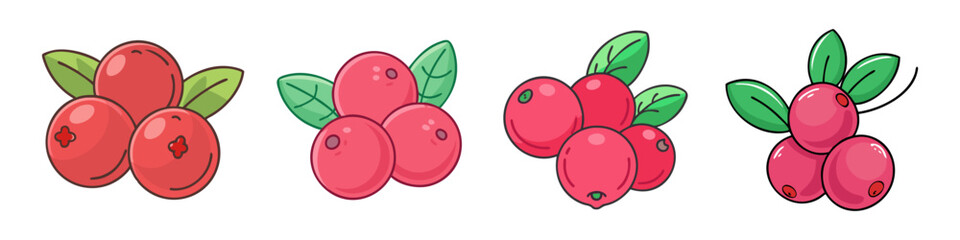 cranberry vector icon, fruit vector illustration - simple illustration of cranberry perfect for logos, and fruit-themed designs.