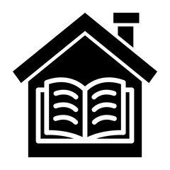 Homeschooling Glyph Icon Design