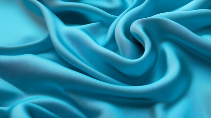 Obraz premium Flowing cyan cloth background, 3d rendering