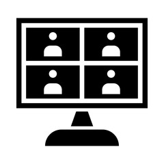 Virtual Class Glyph Icon Design