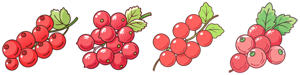 redcurrant vector icon, fruit vector illustration - simple illustration of redcurrant perfect for logos, and fruit-themed designs.