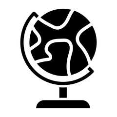 Geography Glyph Icon Design