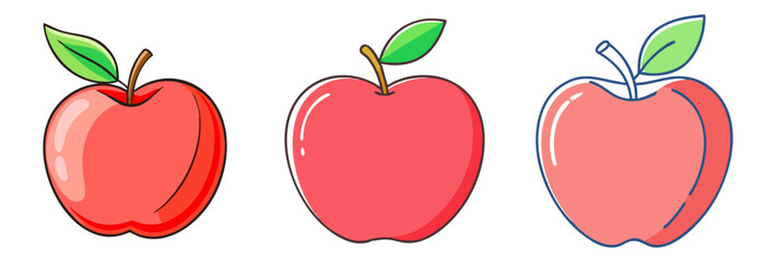 apple vector icon, fruit vector illustration - simple illustration of apple perfect for logos, and fruit-themed designs.