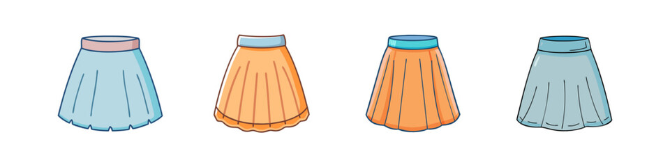 skirt vector icon, clothing vector illustration - simple illustration of skirt perfect for logos, and clothing-themed designs.