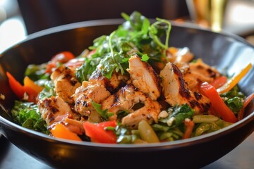 Tasty genuine Italian dish called Greek chicken salad