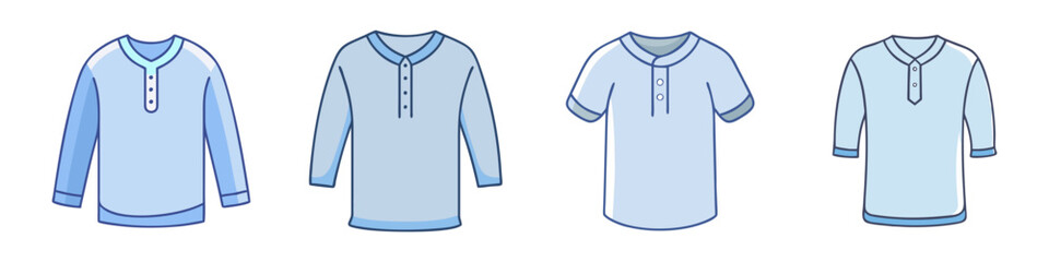 henley shirt vector icon, clothing vector illustration - simple illustration of henley shirt perfect for logos, and clothing-themed designs.