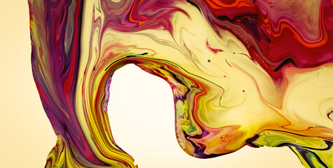 Fototapeta premium Exploring the Magic of Liquid Art in Oil Paint