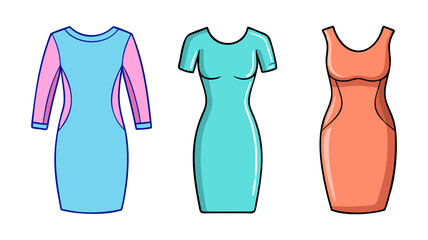 bodycon dress vector icon, clothing vector illustration - simple illustration of bodycon dress perfect for logos, and clothing-themed designs.